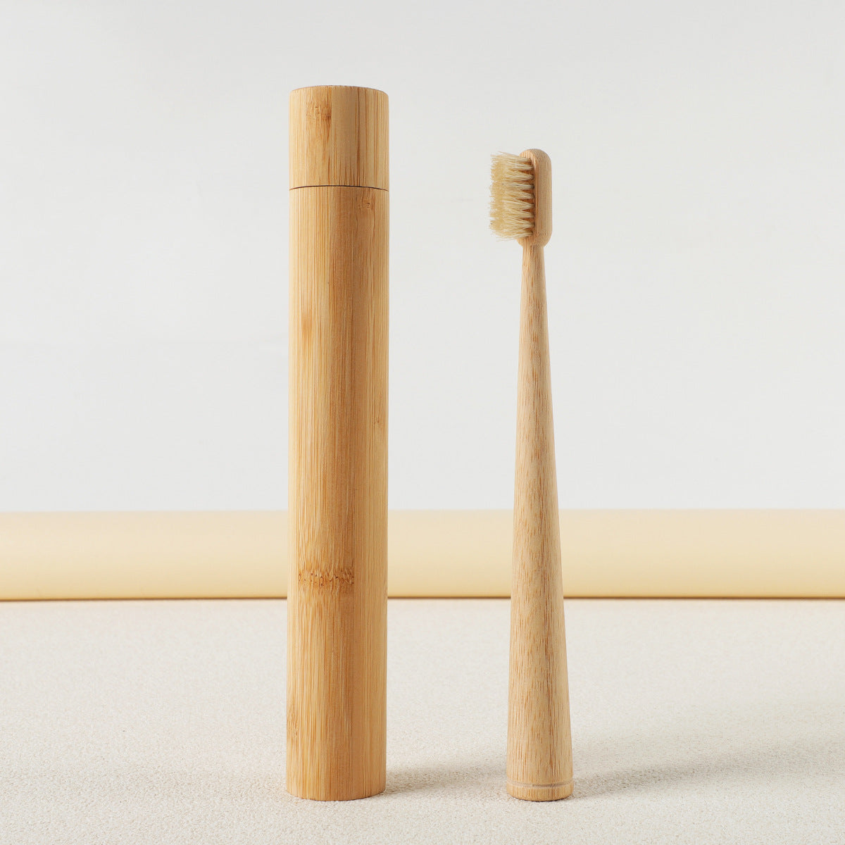 Porta cepillo de dientes bambu